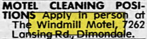 Windmill Motel (Dons Windmill Motel) - Feb 1989 Ad With Address (newer photo)